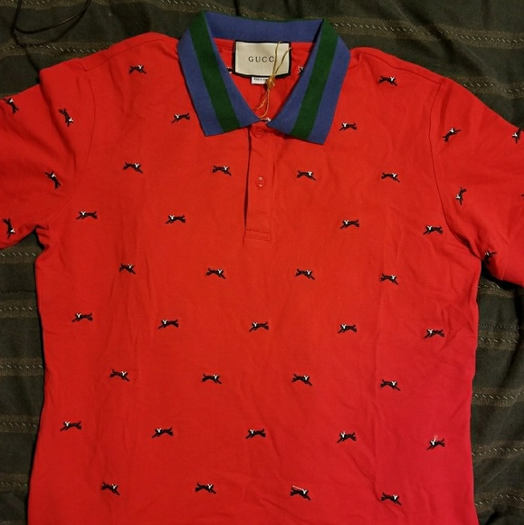 red gucci shirt men